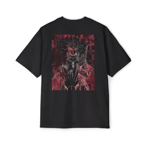 Oversized Tee [Back Print] - Berserk - Griffith Red - Image 4