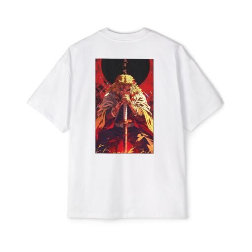 Oversized Tee [Back Print] - Demon Slayer - Rengoku - Image 7