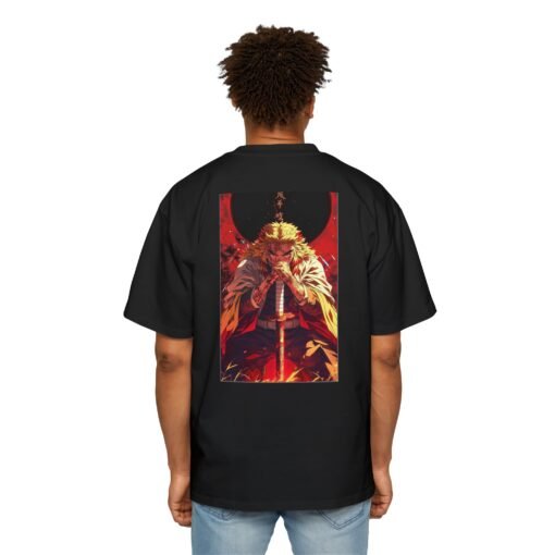 Oversized Tee [Back Print] - Demon Slayer - Rengoku