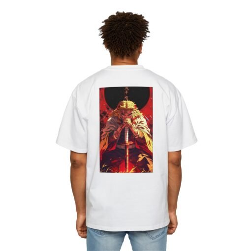 Oversized Tee [Back Print] - Demon Slayer - Rengoku - Image 9