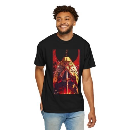 Regular Tee [Front Print] - Demon Slayer - Rengoku