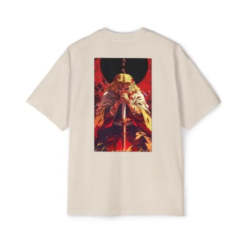 Oversized Tee [Back Print] - Demon Slayer - Rengoku - Image 11