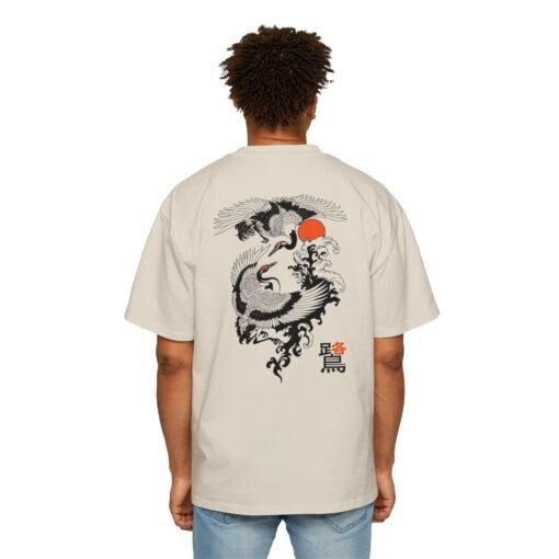 Oversized Tee [Back Print] – Bird - Image 4