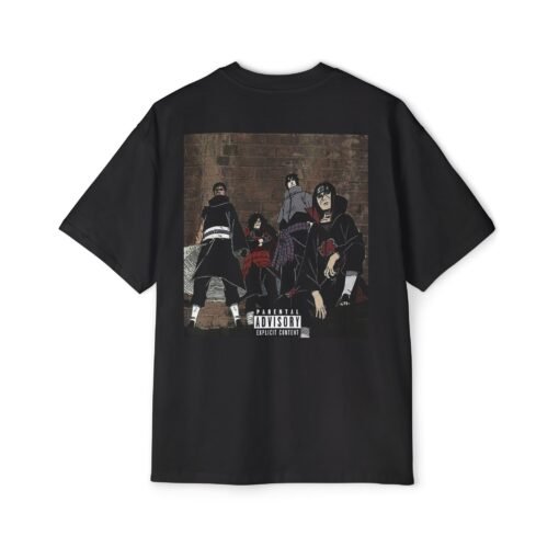 Oversized Tee [Back Print] – Naruto – Uchiwa - Image 2