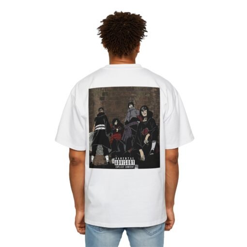 Oversized Tee [Back Print] – Naruto – Uchiwa - Image 4