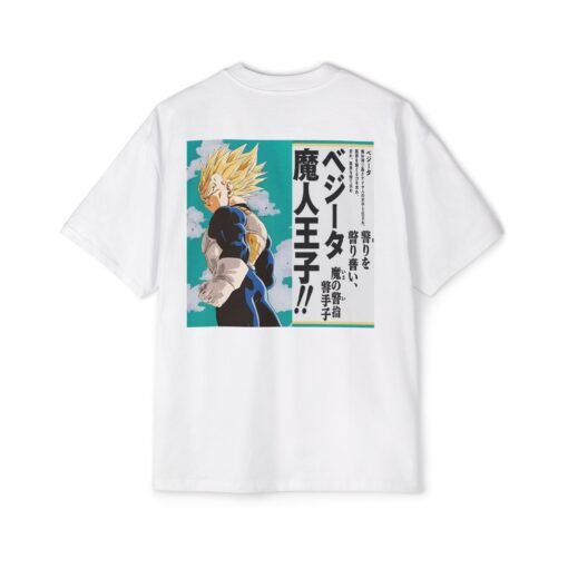 Oversized Tee [Back Print] – DBZ – Vegeta - Image 3