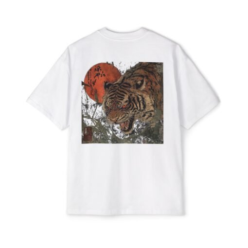 Oversized Tee [Back Print] – Tiger Moon - Image 3