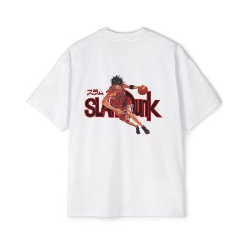 Oversized Tee [Back Print] – Slam Dunk – Rukawa - Image 3