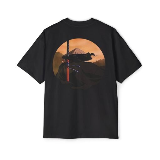 Oversized Tee [Back Print] – Ninja Scroll - Jubei Kibagami - Image 2