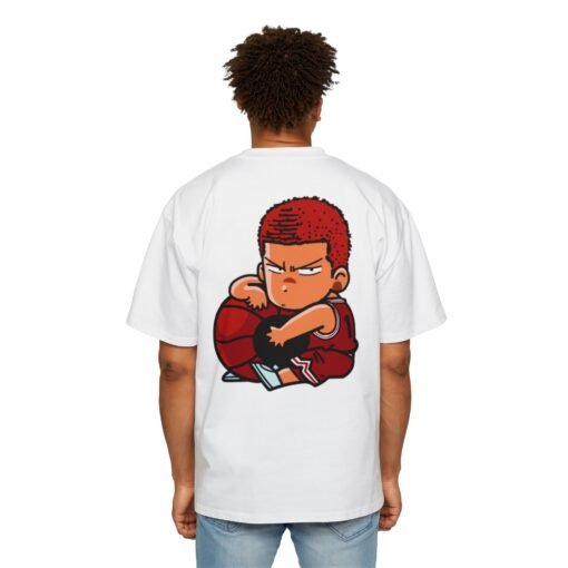 Oversized Tee [Back Print] – Slam Dunk – Sakuragi - Image 4