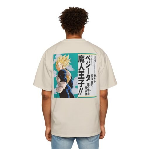 Oversized Tee [Back Print] – DBZ – Vegeta - Image 6