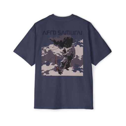 Oversized Tee [Back Print] – Afro Samurai - Mist - Image 9