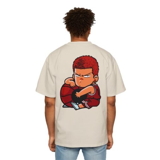 Oversized Tee [Back Print] – Slam Dunk – Sakuragi - Image 6