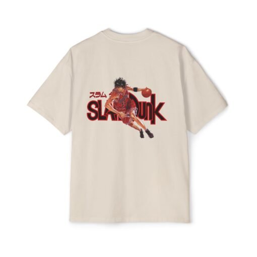 Oversized Tee [Back Print] – Slam Dunk – Rukawa - Image 7