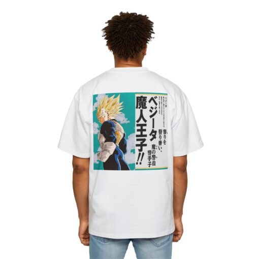 Oversized Tee [Back Print] – DBZ – Vegeta - Image 4