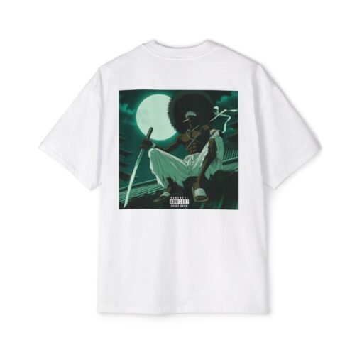 Oversized Tee [Back Print] – Afro Samurai - Alt Afro - Image 3