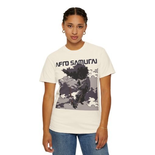 Regular Tee [Front Print] – Afro Samurai – Mist - Image 4
