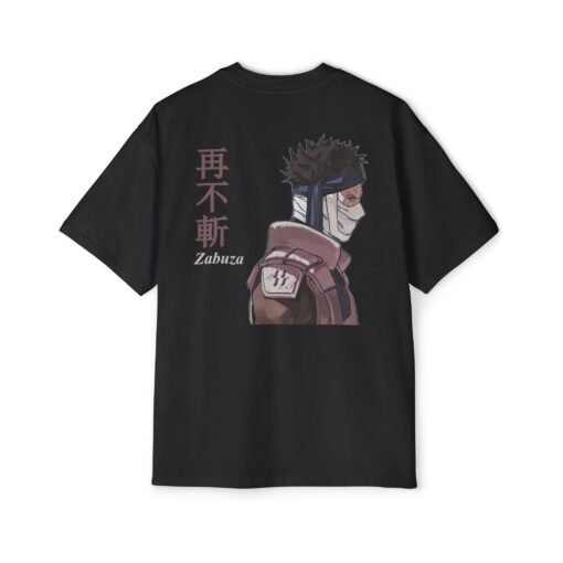 Oversized Tee [Back Print] – Naruto – Zabuza - Image 5