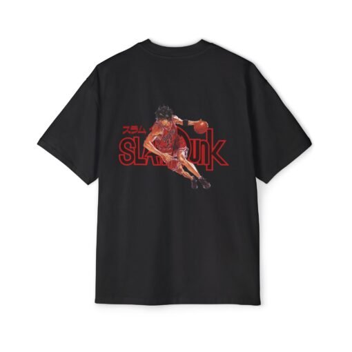 Oversized Tee [Back Print] – Slam Dunk – Rukawa - Image 2