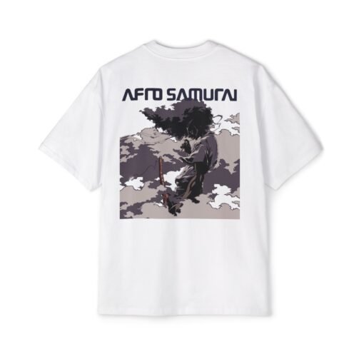 Oversized Tee [Back Print] – Afro Samurai - Mist - Image 2