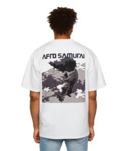 Oversized Tee [Back Print] – Afro Samurai - Mist