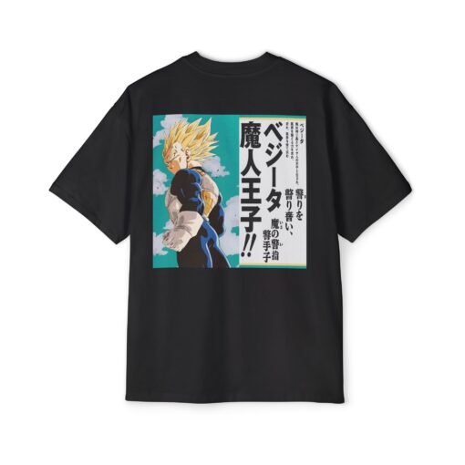 Oversized Tee [Back Print] – DBZ – Vegeta - Image 2
