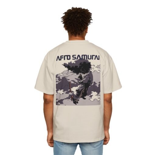 Oversized Tee [Back Print] – Afro Samurai - Mist - Image 6