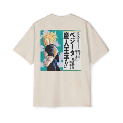 Oversized Tee [Back Print] – DBZ – Vegeta - Image 5