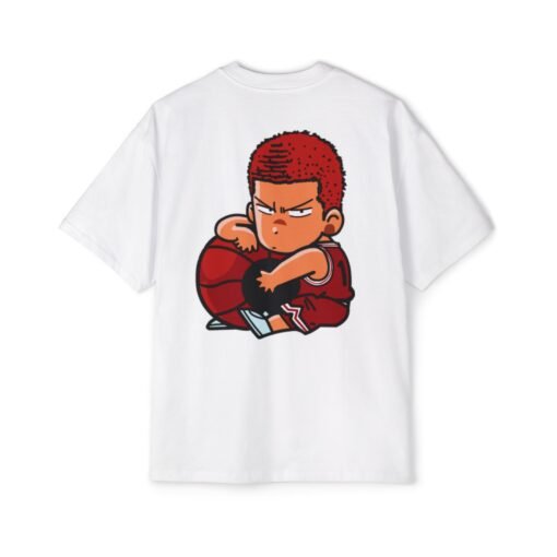 Oversized Tee [Back Print] – Slam Dunk – Sakuragi - Image 3