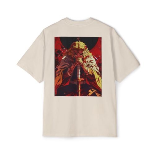 Oversized Tee [Back Print] - Demon Slayer - Rengoku - Image 5