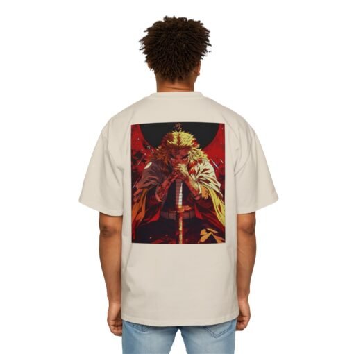 Oversized Tee [Back Print] - Demon Slayer - Rengoku - Image 6
