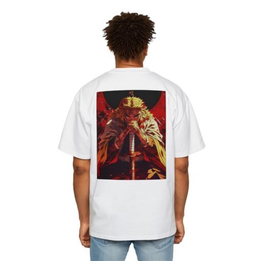 Oversized Tee [Back Print] - Demon Slayer - Rengoku - Image 4