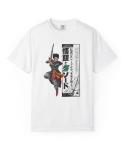 Alternative view of Regular Tee [Front Print] – DBZ – Mystic Gohan Z Sword