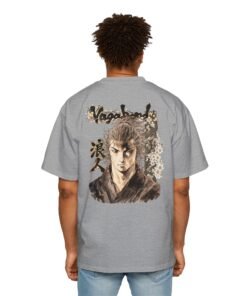 Oversized Tee [Back Print] – Vagabond – Sakura Portrait - Image 11