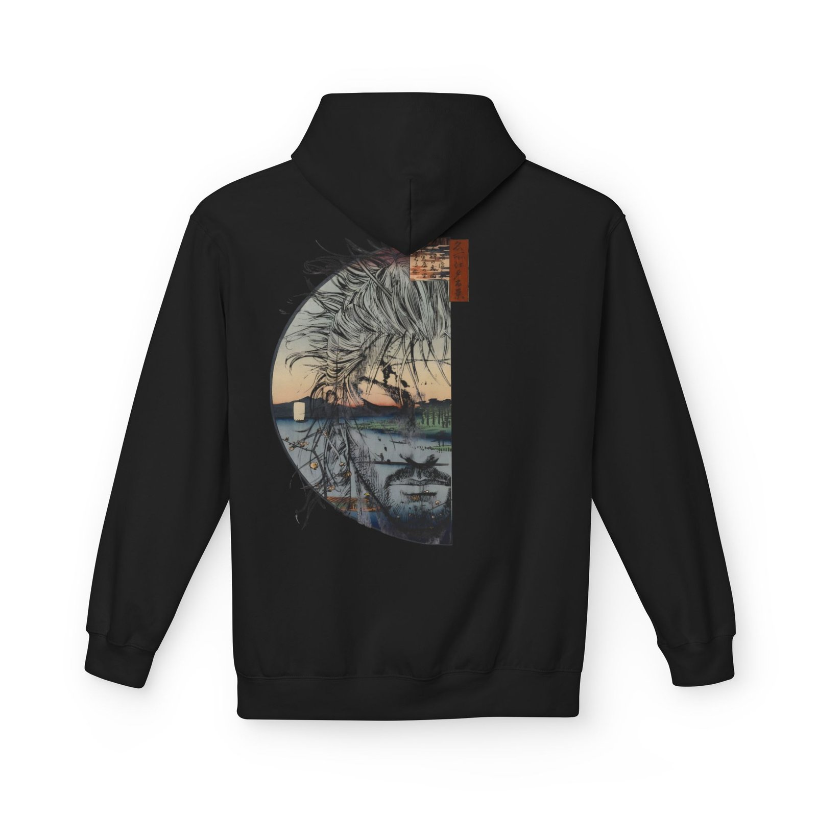 Hoodie – Vagabond – Ukiyo-e Reflection - Image 8