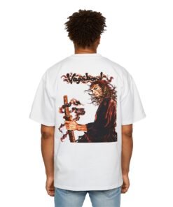 Oversized Tee [Back Print] – Vagabond – Crimson Ronin - Image 5