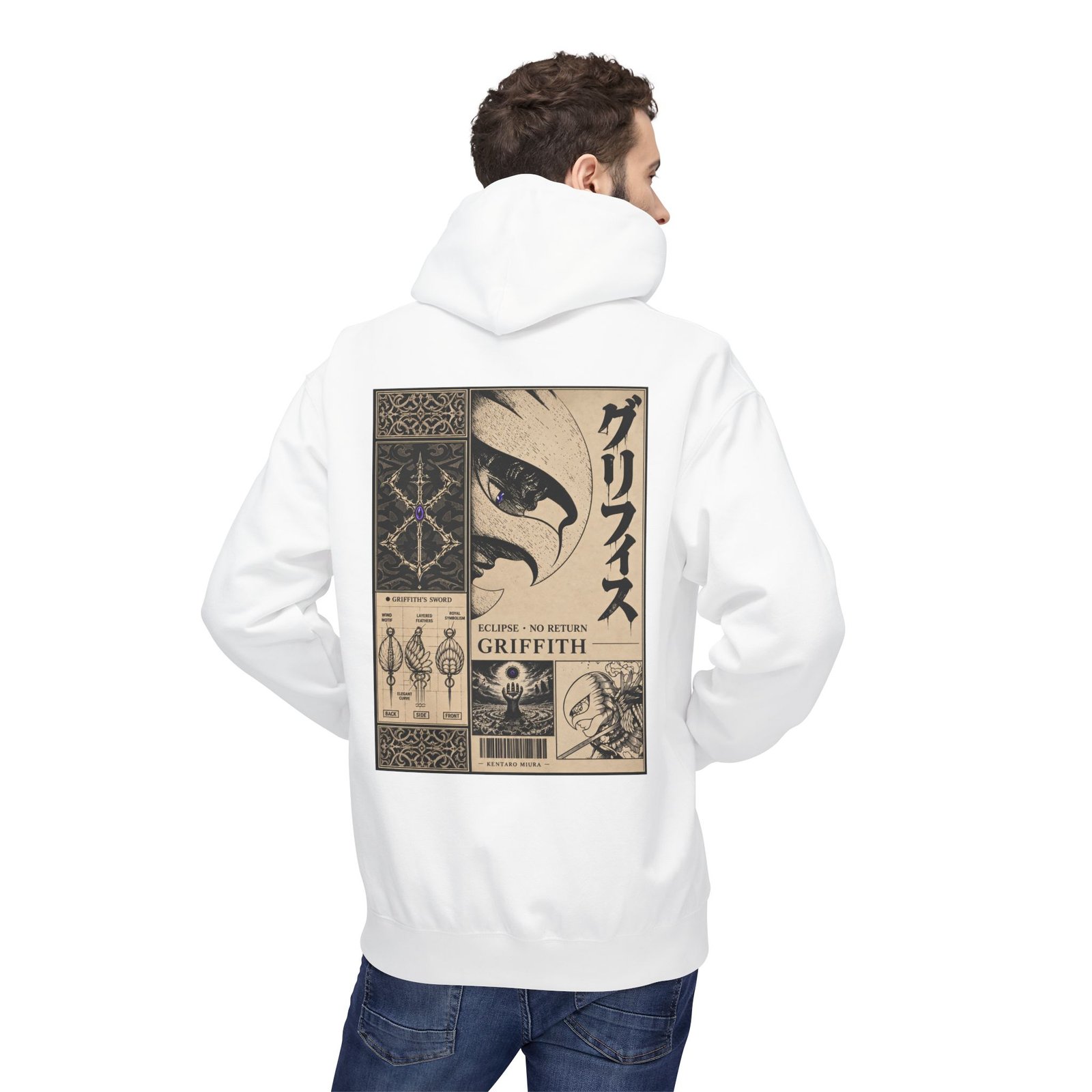 Hoodie – Berserk – Griffith Falcon Knight - Image 7