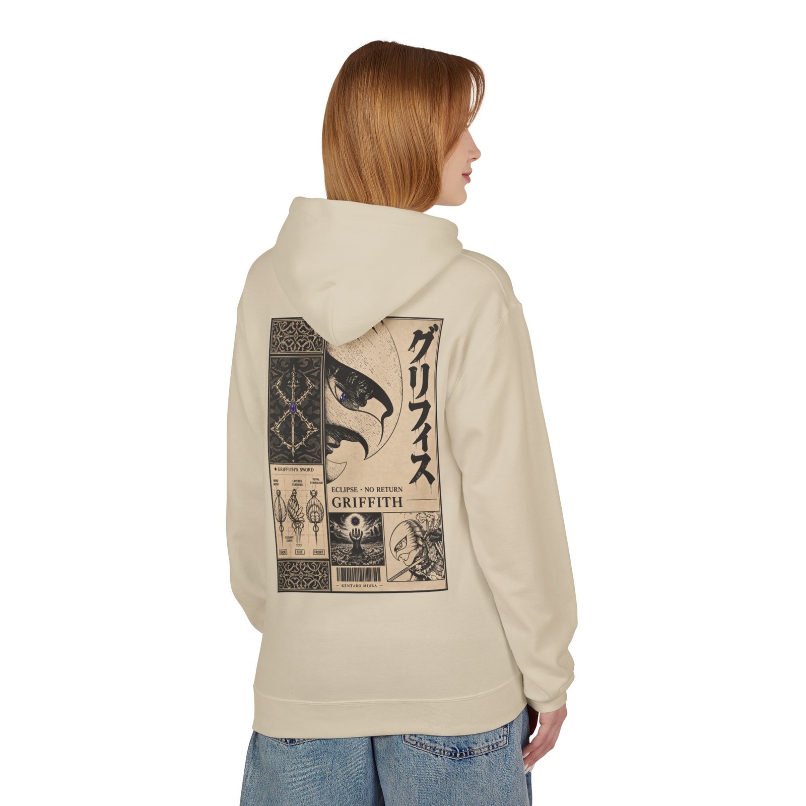 Hoodie – Berserk – Griffith Falcon Knight - Image 13