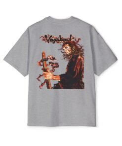 Oversized Tee [Back Print] – Vagabond – Crimson Ronin - Image 10