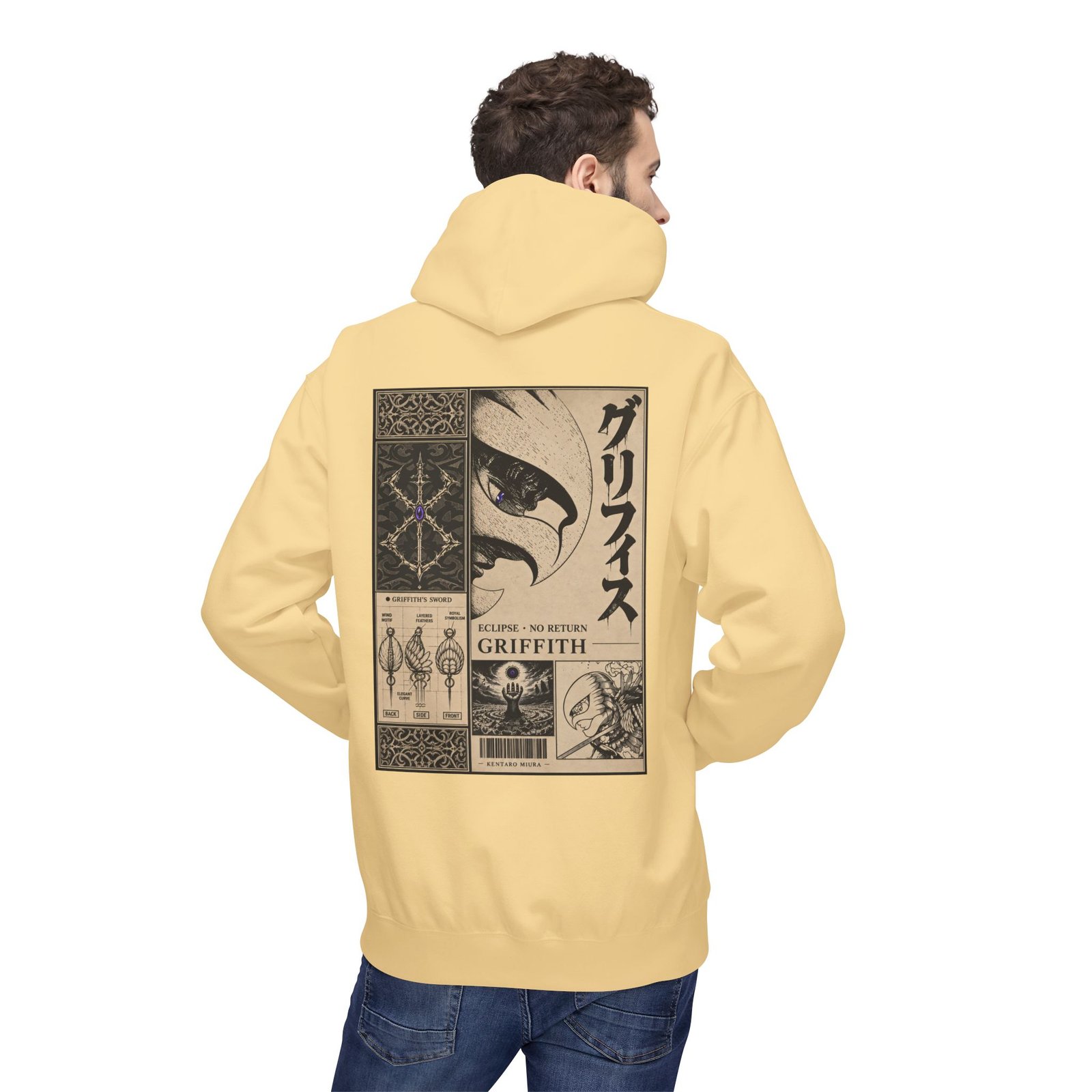 Hoodie – Berserk – Griffith Falcon Knight - Image 19