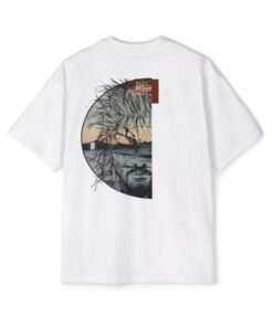 Oversized Tee [Back Print] – Vagabond – Ukiyo-e Reflection - Image 4