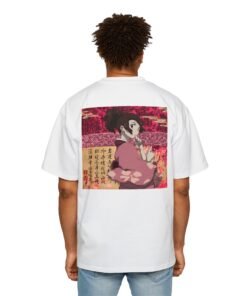 Oversized Tee [Back Print] – Samurai Champloo – Fuu Sunflower - Image 6