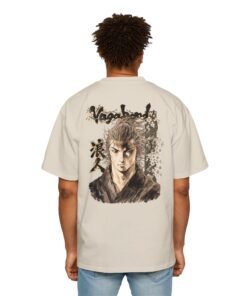 Oversized Tee [Back Print] – Vagabond – Sakura Portrait - Image 9