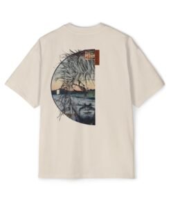Oversized Tee [Back Print] – Vagabond – Ukiyo-e Reflection - Image 10