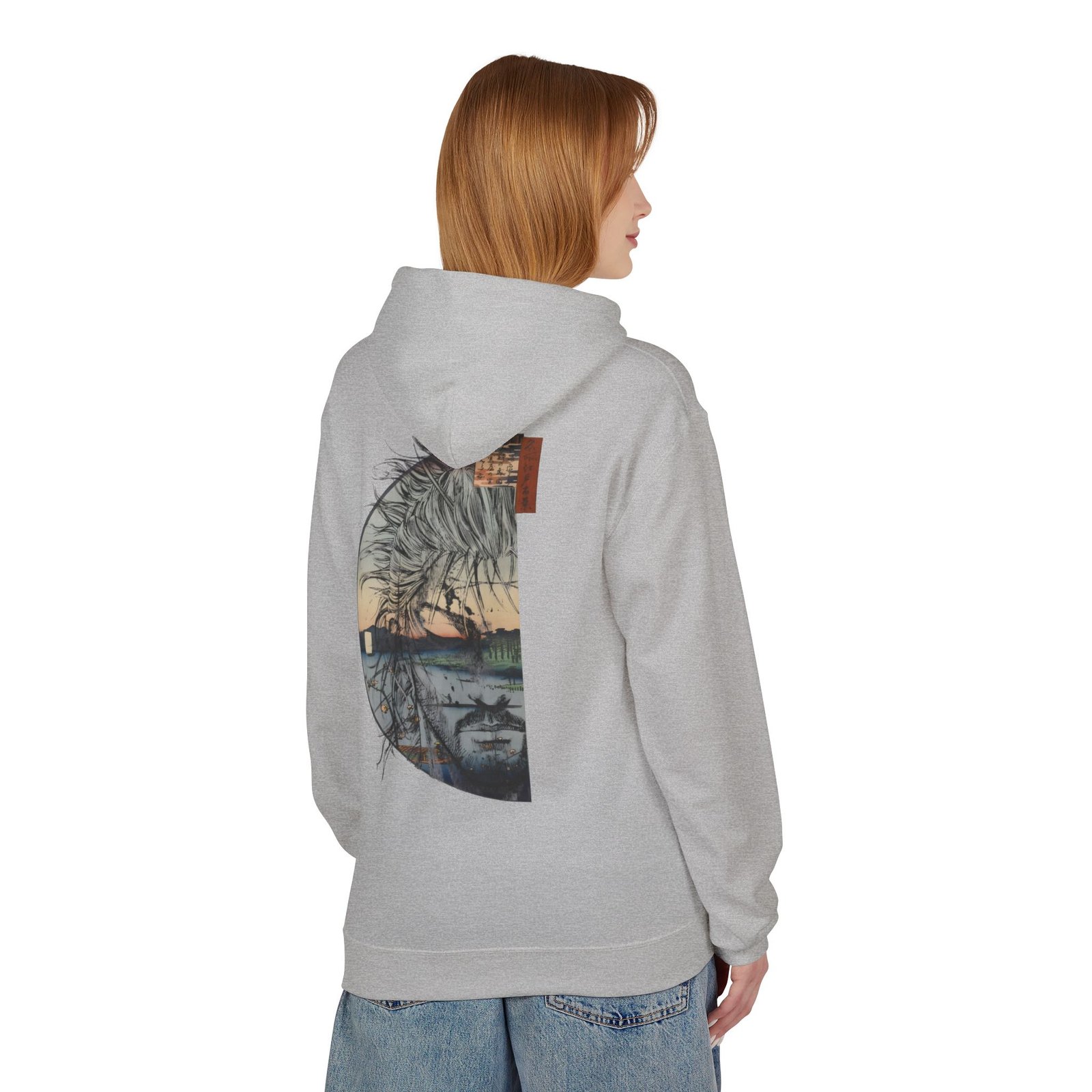 Hoodie – Vagabond – Ukiyo-e Reflection - Image 15