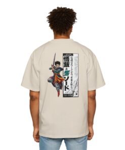 Oversized Tee [Back Print] – DBZ – Mystic Gohan Z Sword