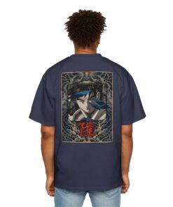 Oversized Tee [Back Print] – Street Fighter – Ryu Azure Spirit