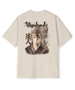 Oversized Tee [Back Print] – Vagabond – Sakura Portrait - Image 8