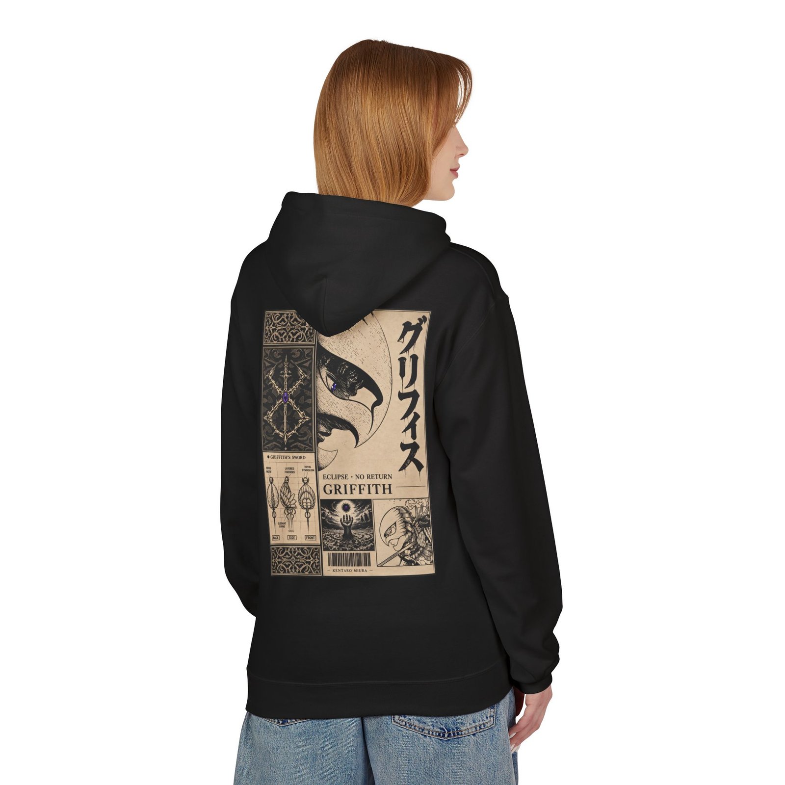 Hoodie – Berserk – Griffith Falcon Knight - Image 9