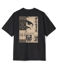 Oversized Tee [Back Print] – Berserk – Griffith Falcon Knight - Image 10